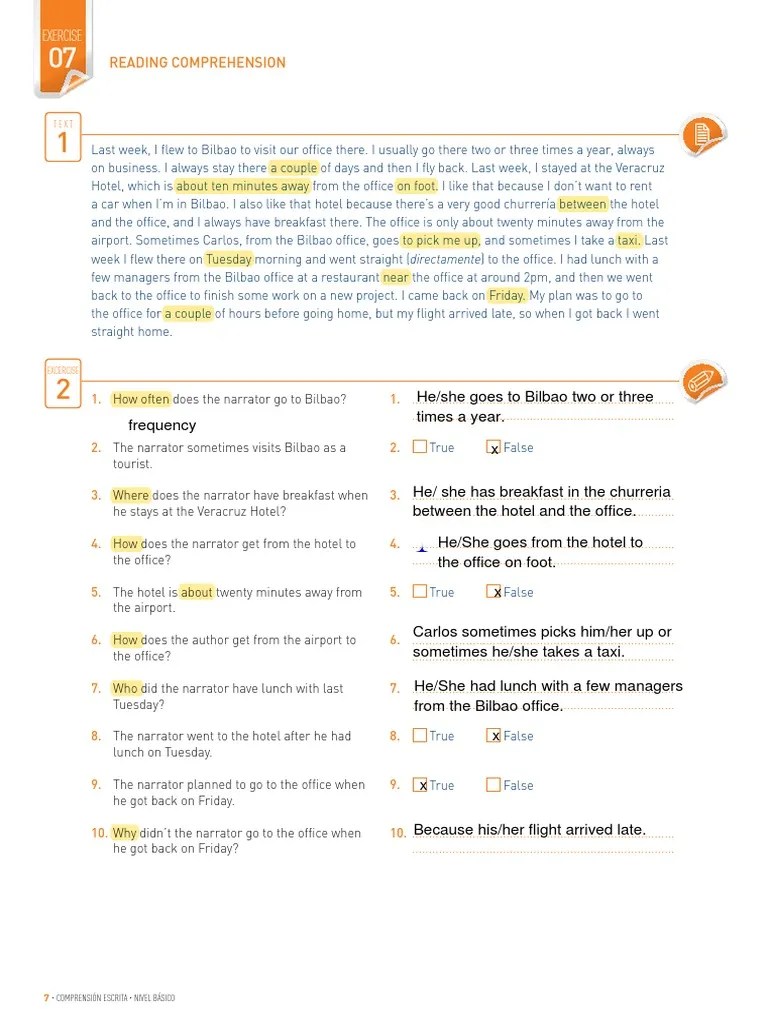 Reading Comprehension 7 | PDF | Foreign Language Studies