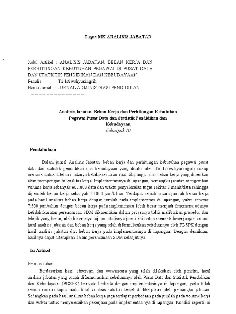 Review Jurnal Analisis | PDF