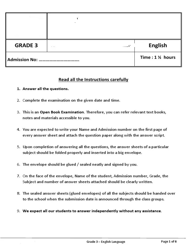 Grade 3 - English | PDF | Languages | Foreign Language Studies