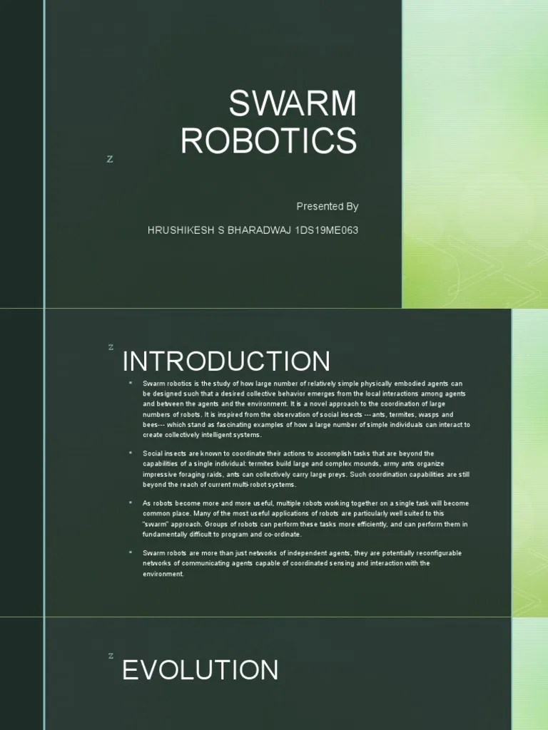 Swarm Robotics | PDF