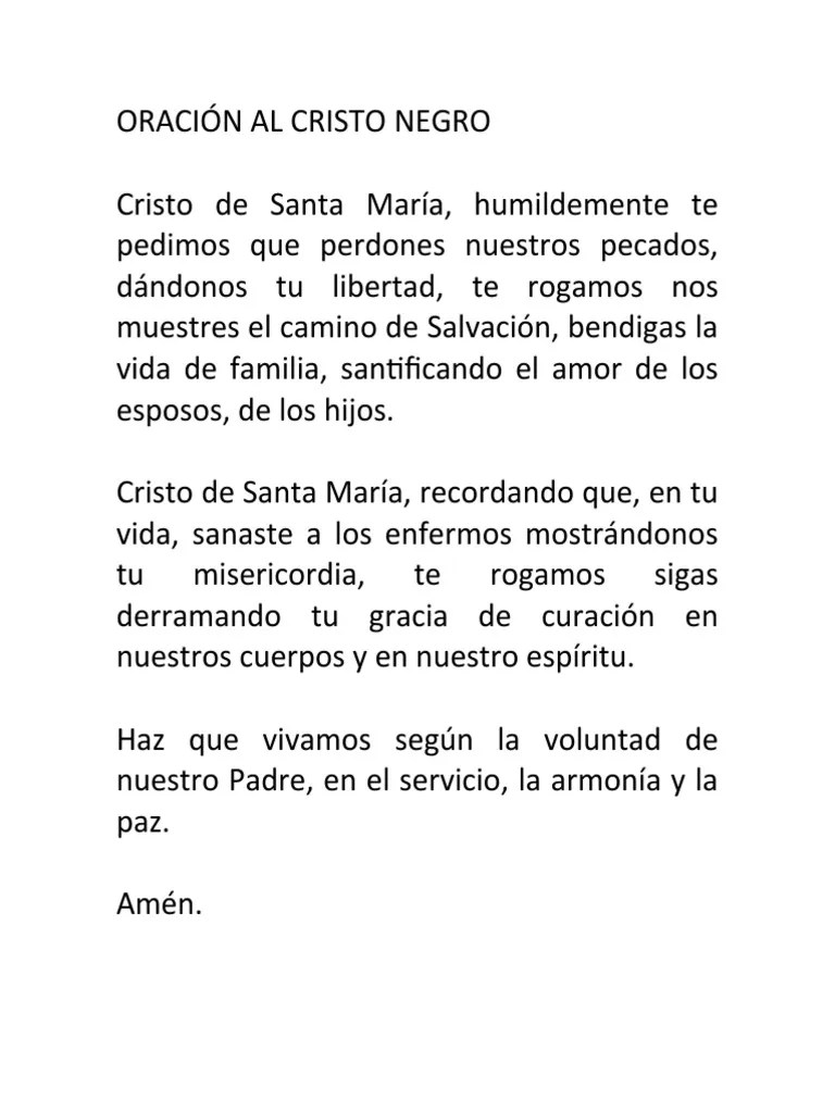 Oración Al Cristo Negro | PDF