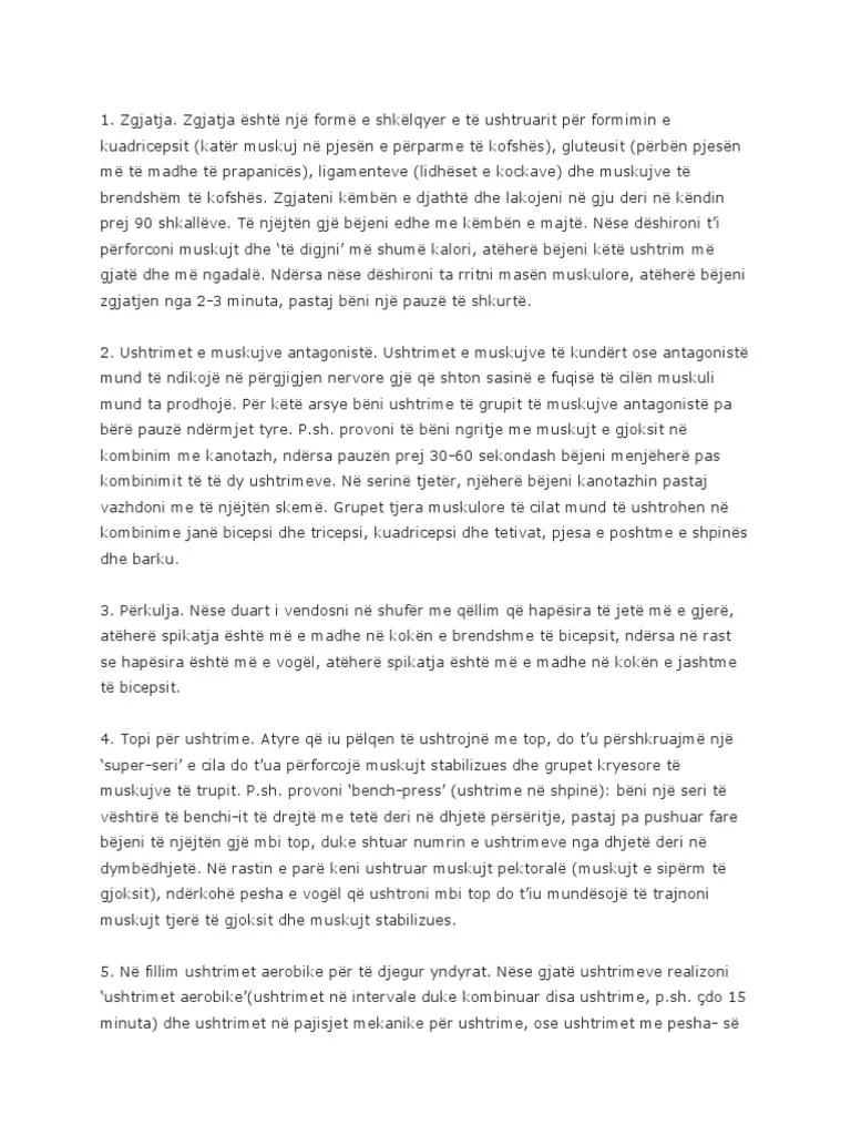 Ushtrime Ne Kushte Shtepie | PDF