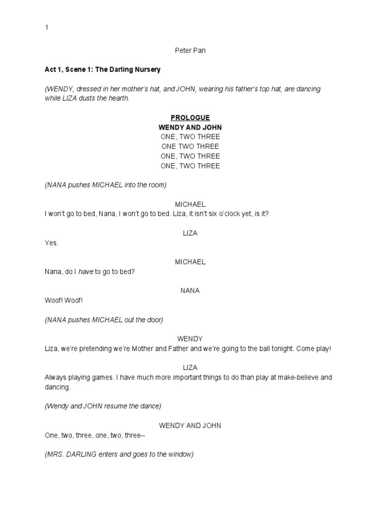 Peter Pan MVMS Script | PDF | Neverland | Lost Boys (Peter Pan)