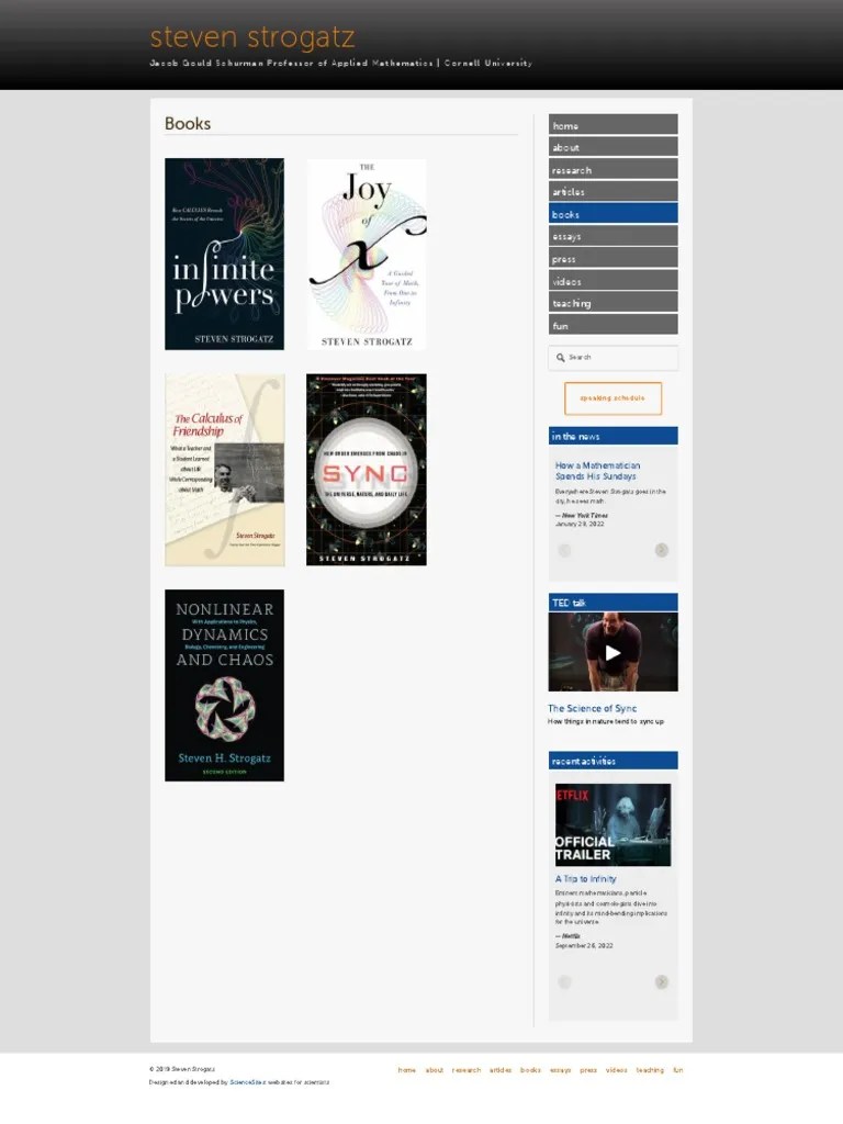 Books - Steven Strogatz | PDF | Science | Mathematics