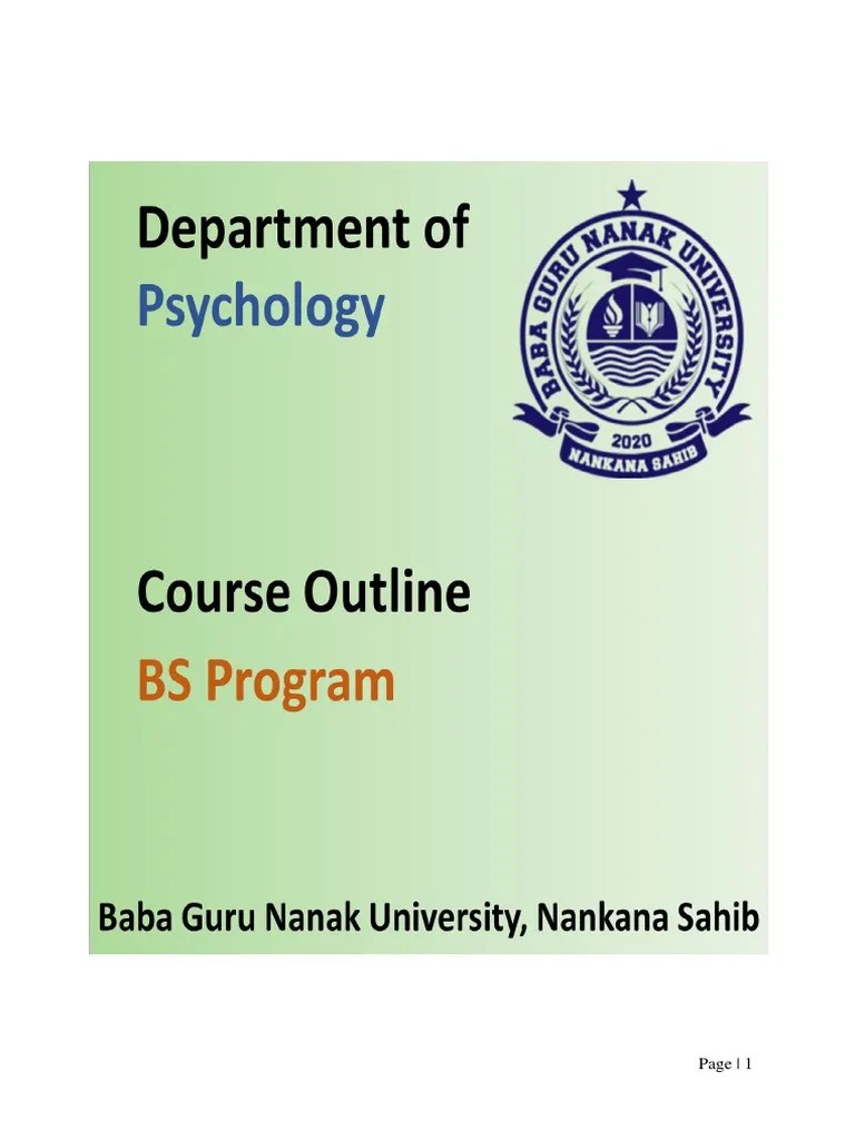 BS Psychology - Course Outline | PDF | Psychology | Matrix (Mathematics)