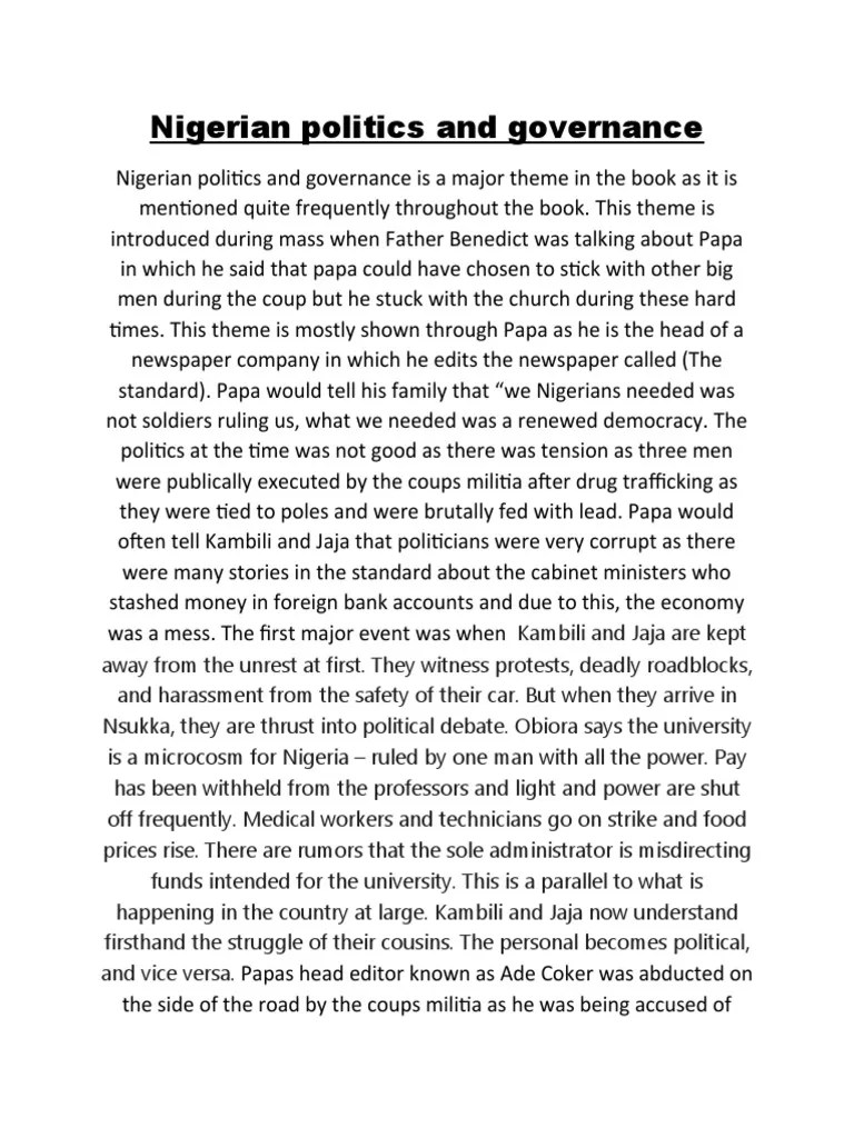 Nigerian Politics And Governance | PDF | Nigeria | Social Conflict