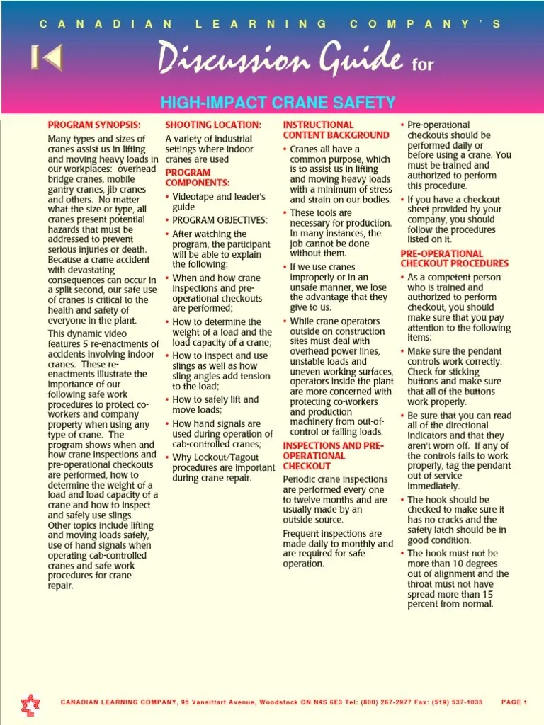 Crane Safety | PDF | Crane (Machine)