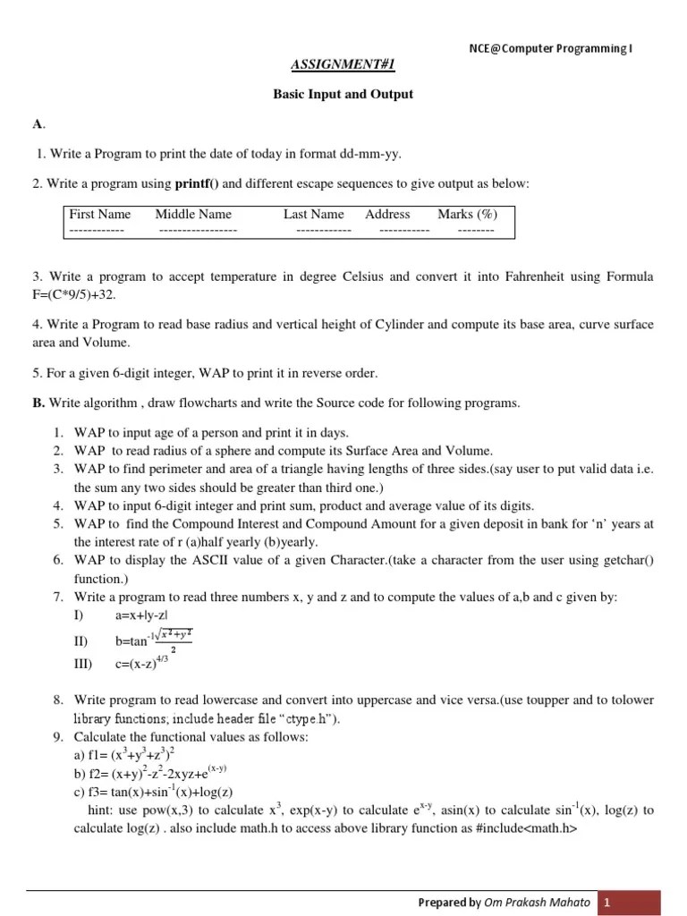 Assignment 1 5 | PDF | String (Computer Science) | Summation