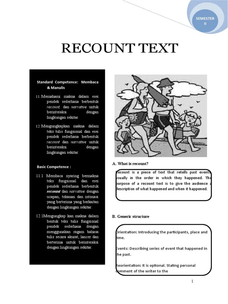 Recount Text Structure | PDF | Grammatical Tense | Verb