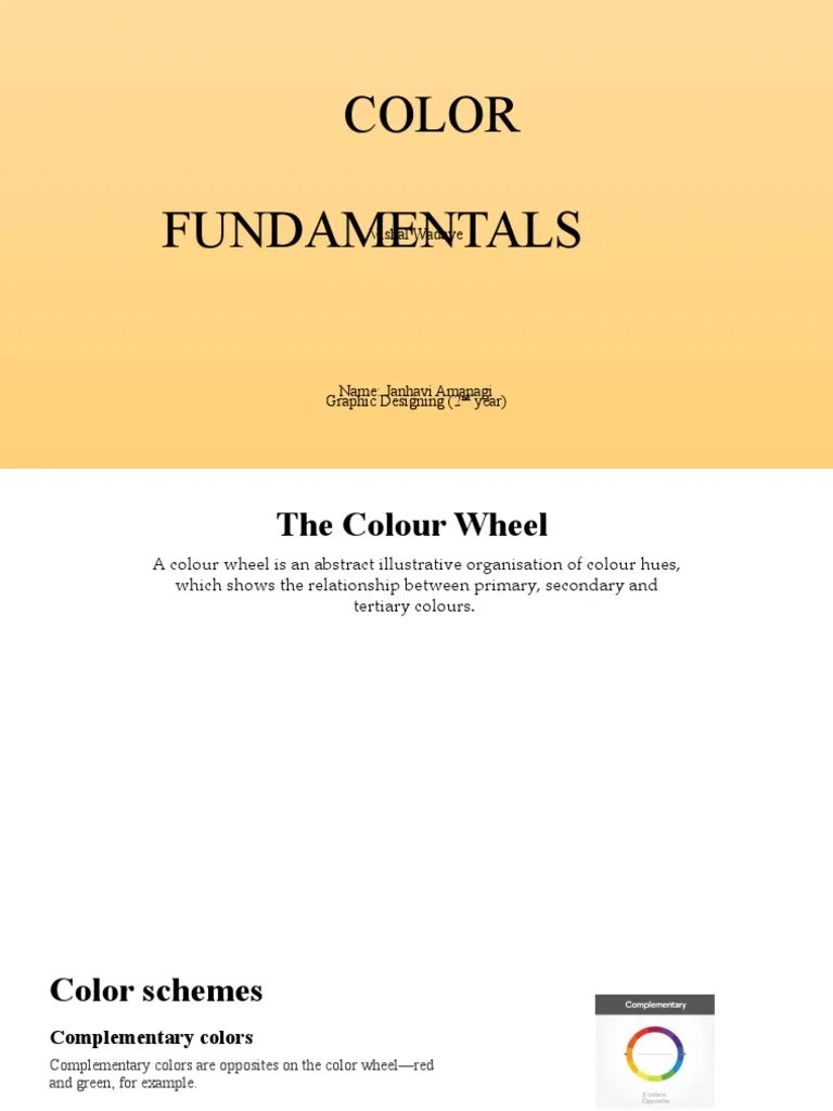Color Fundamentals (Sem-1) | PDF | Color | Hue