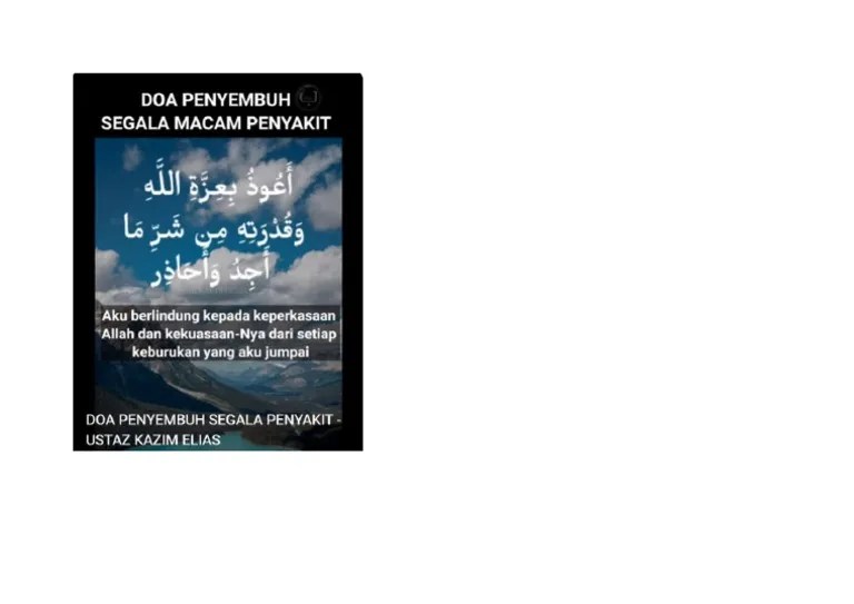 Doa Penyembuh Segala Penyakit | PDF