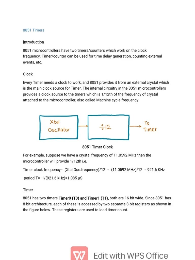 8051 Timers | PDF | Microcontroller | Digital Electronics
