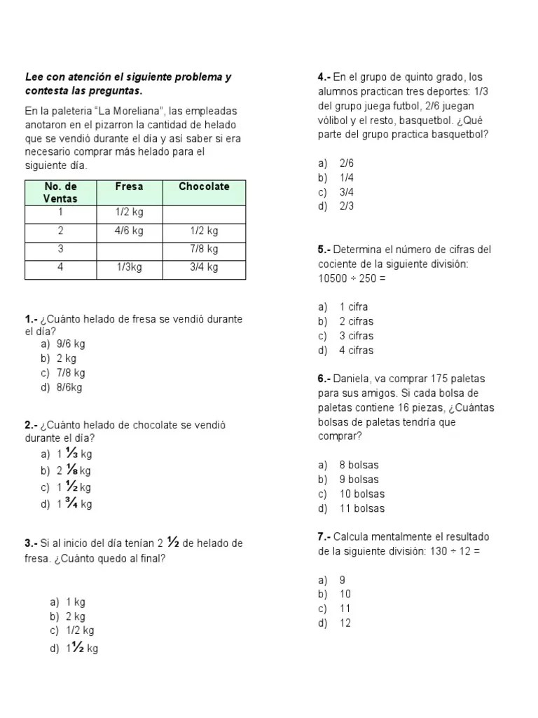Examen Quinto Primer Trimestre | PDF | México