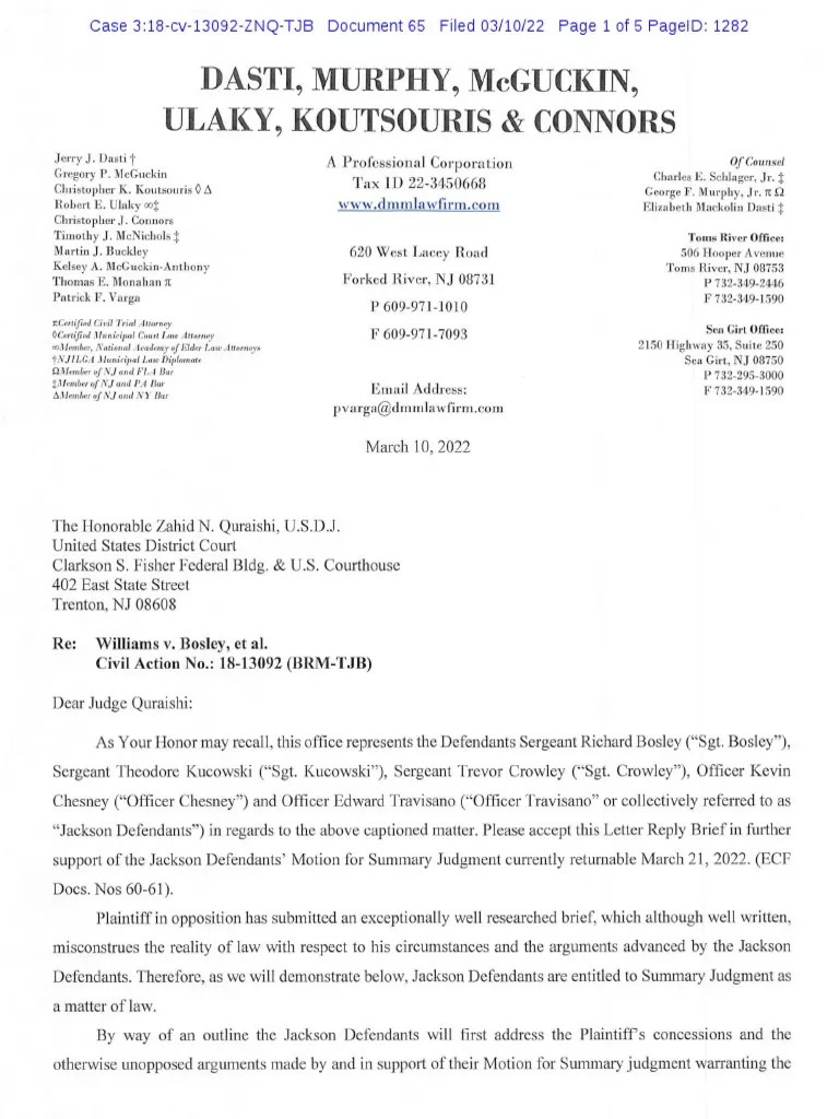 3/10/22 Defendant's Reply In Support Of Their Motion For Summary ...