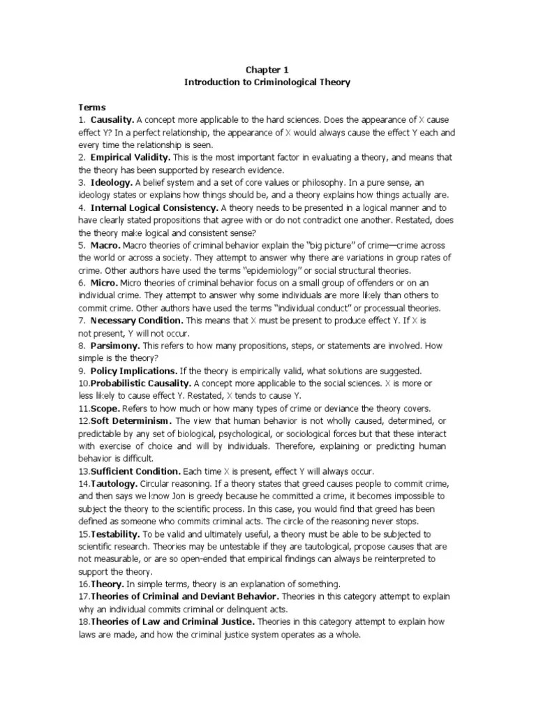 An Introduction To Key Concepts And Historical Roots Of Criminological ...