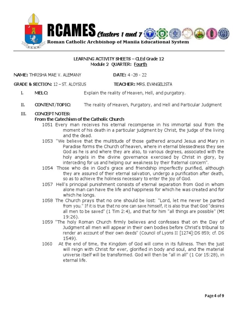 The Four Last Things | Download Free PDF | Purgatory | Last Judgment