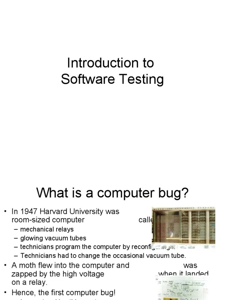 Introduction | PDF | Software Bug | Software Testing