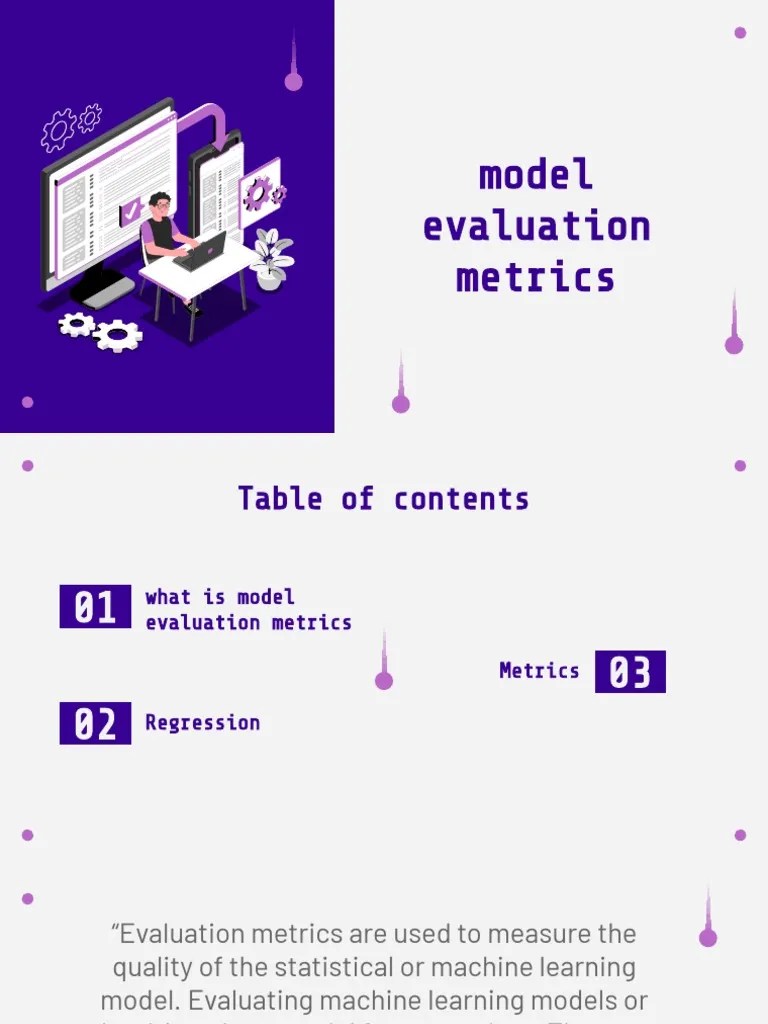 Model Evaluation Metrics | PDF | Mean Squared Error | Regression Analysis