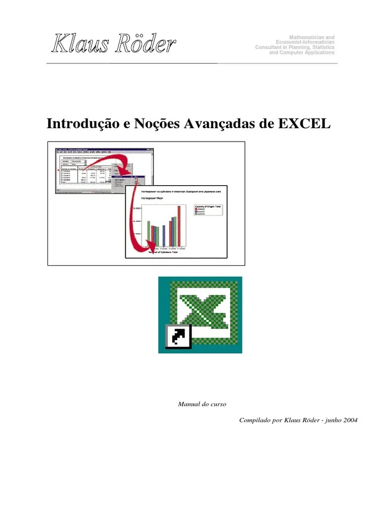 Introdução E Noções Avançadas De EXCEL: Manual Do Curso | PDF ...