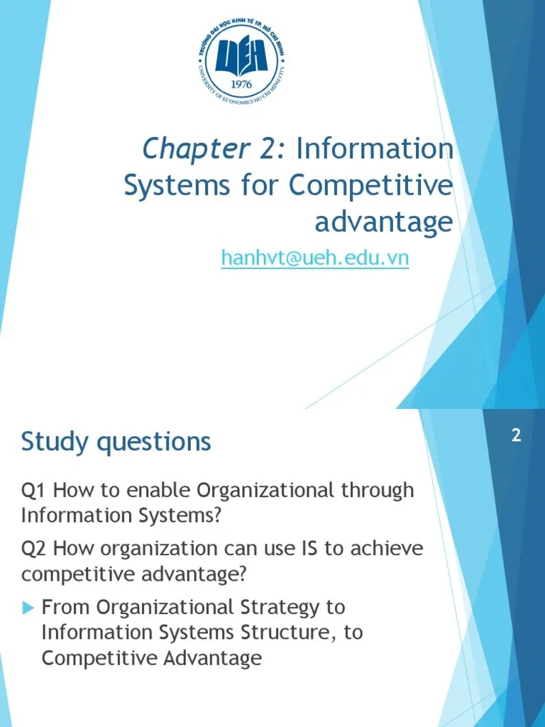2 - Information Systems For Competitive Advantage | PDF | Strategic Management | Information System