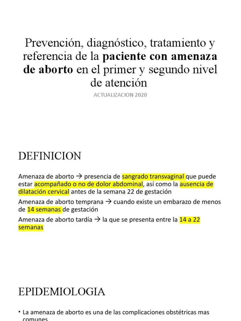 Prevención, Diagnóstico, Tratamiento Y Referencia De La Paciente Con ...