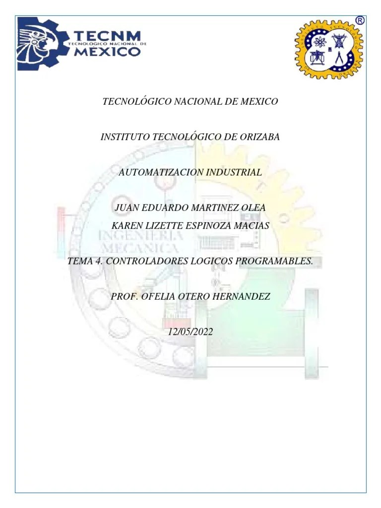 Tema 4. Controladores Logicos Programables. | PDF | Relé | Controlador Lógico Programable