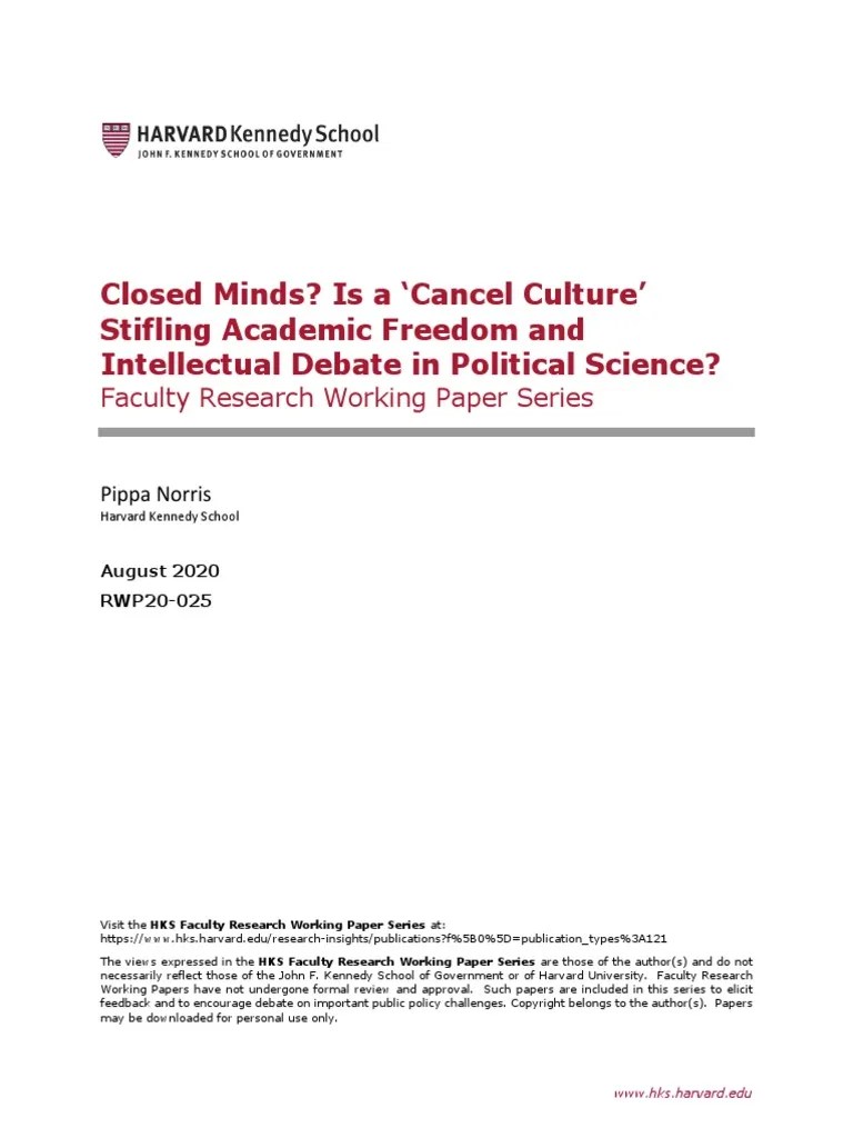 Cancel Culture Study | PDF | Experience | Political Science