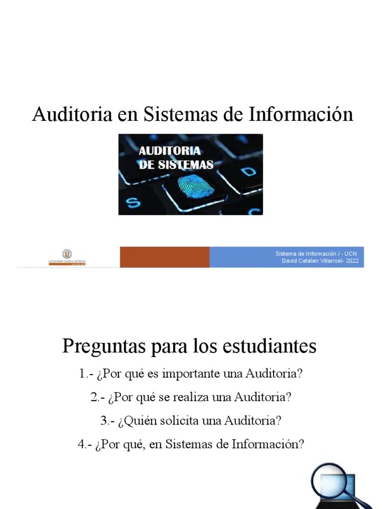 Auditoria De Sistemas De Informacion Clase I | PDF | Auditoría | Informática