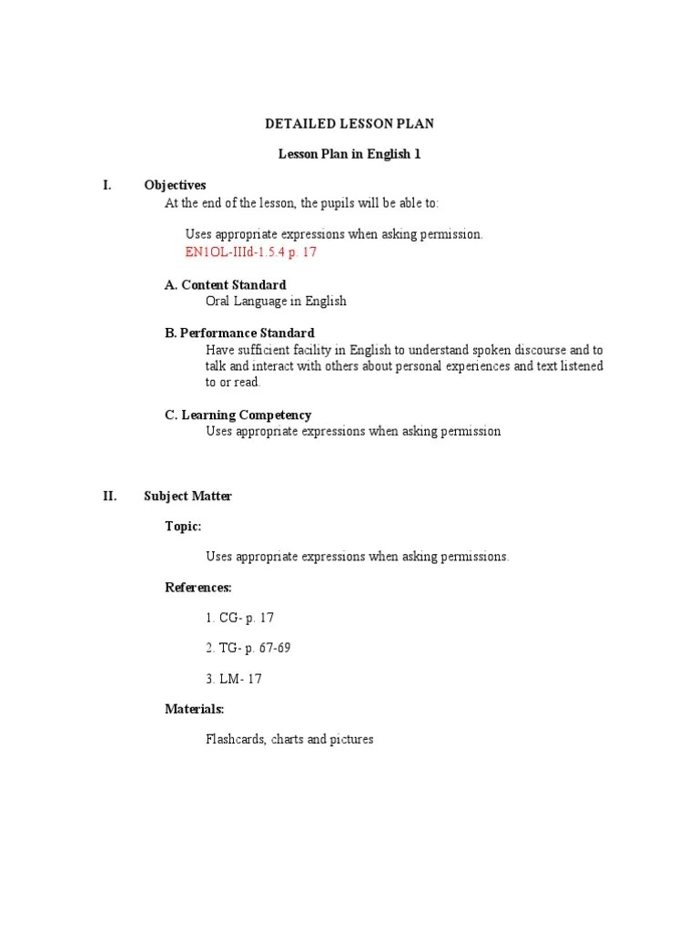 Detailed Lesson Planfinallpellen | PDF | Lesson Plan | Behavior Modification