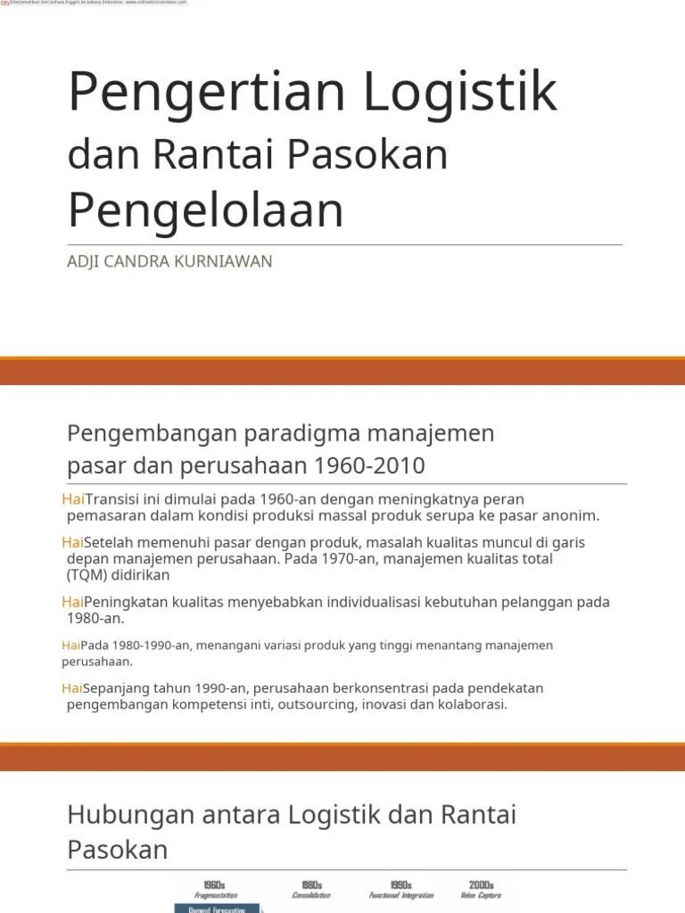 Week 1-Understanding Logistic And Supply Chain Management - En.id | PDF