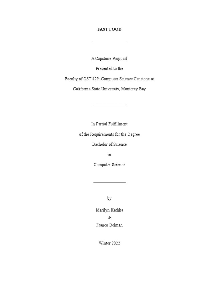 Capstone Proposal | PDF | Usability | World Wide Web