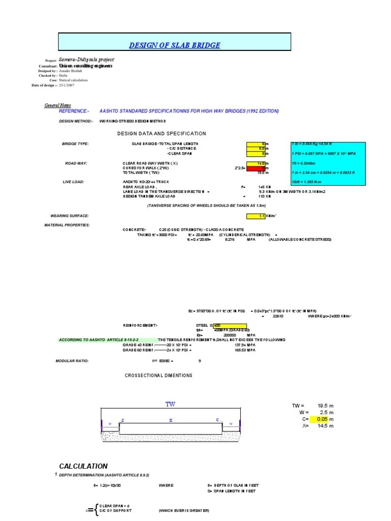 Slab Bridge Design | Download Free PDF | Applied And Interdisciplinary Physics | Mechanical ...