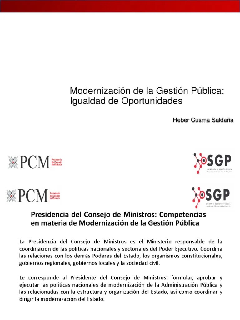 Semana #9 Modernizacion De La Gestion Publica | PDF