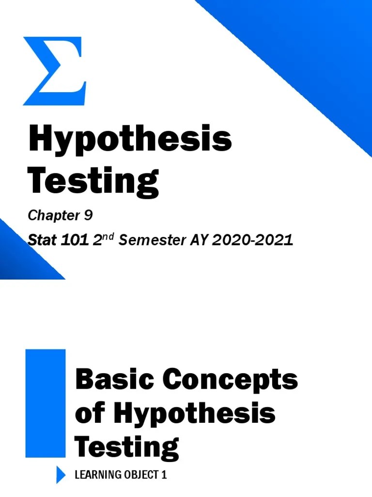 Hypothesis Testing For The Mean Of A Single Population | PDF | Type I And Type Ii Errors | P Value