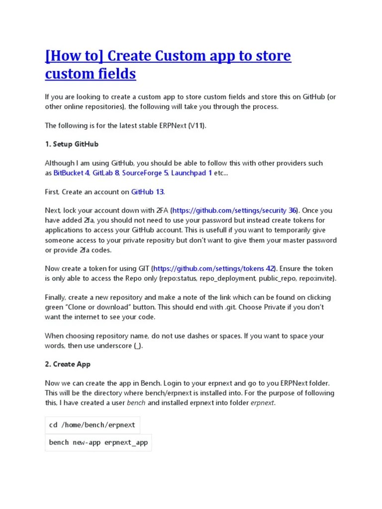 Erpnext Customize Related Git And Upload | PDF | Utility Software ...