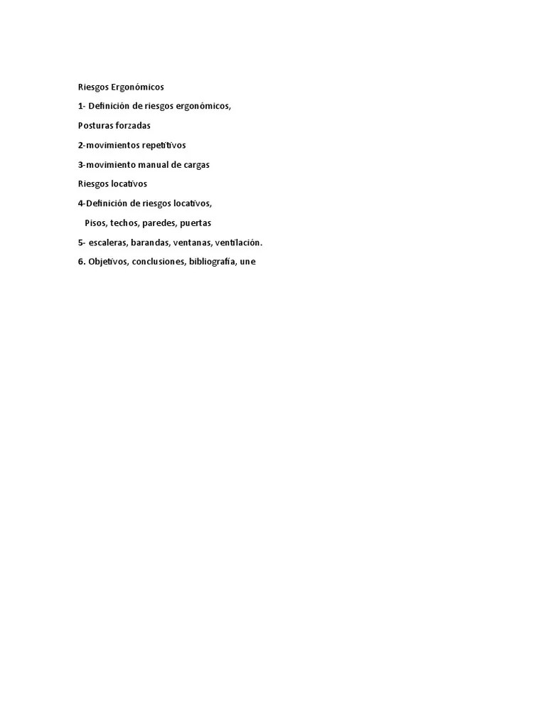 Riesgos Ergonómicos | PDF