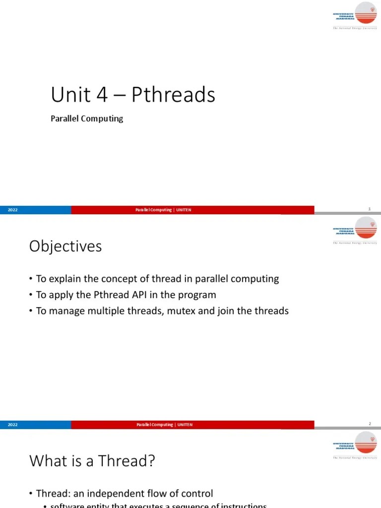 Pthreads For Parallel Computing | PDF | Thread (Computing) | Process (Computing)
