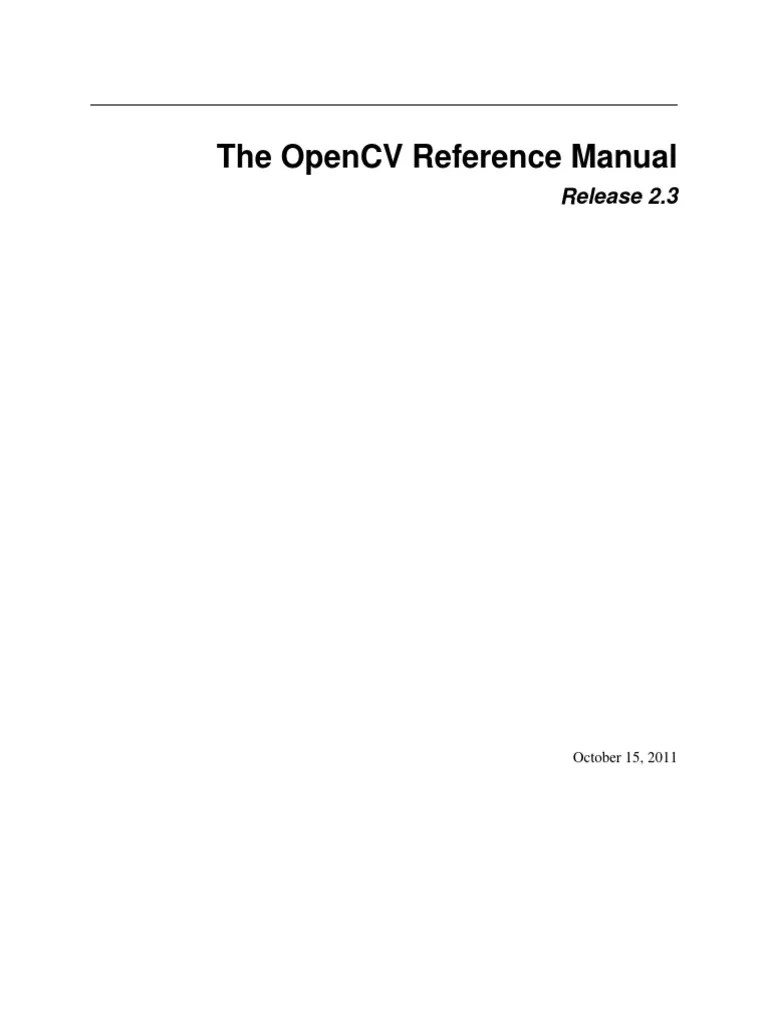 Opencv 2 Refman | PDF | Pointer (Computer Programming) | C++