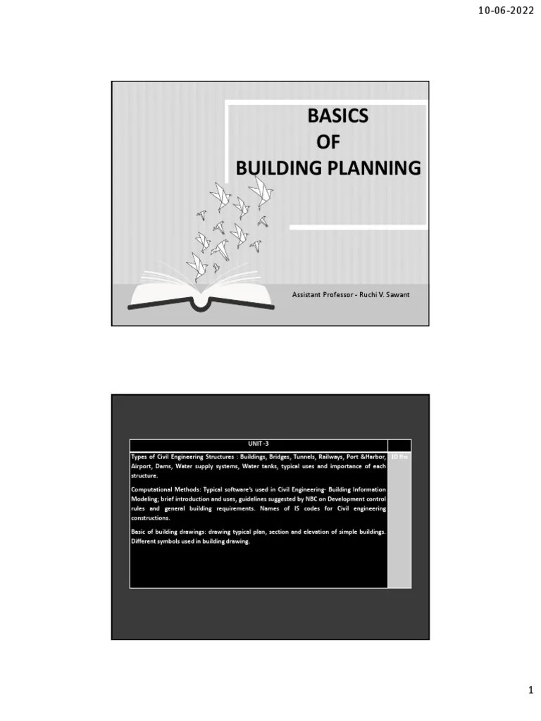 Unit 3.31 - Basics Of Building Drawing - RS | PDF | Room | Stairs