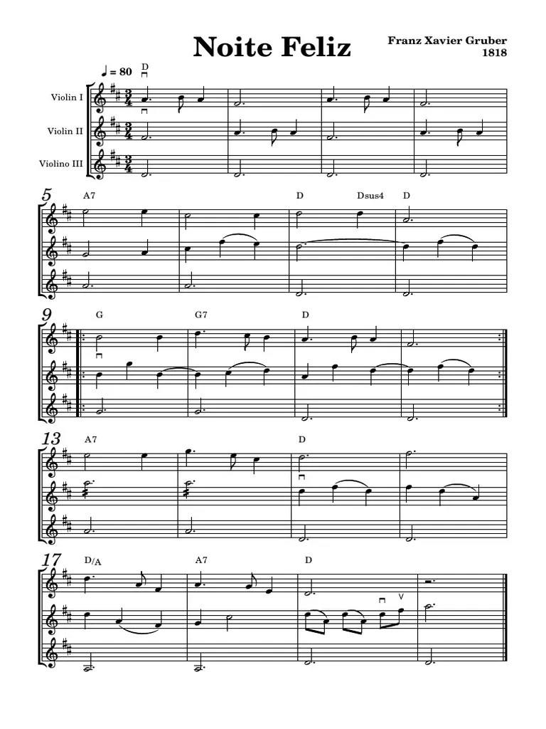 Noite Feliz-Partitura E Partes | PDF