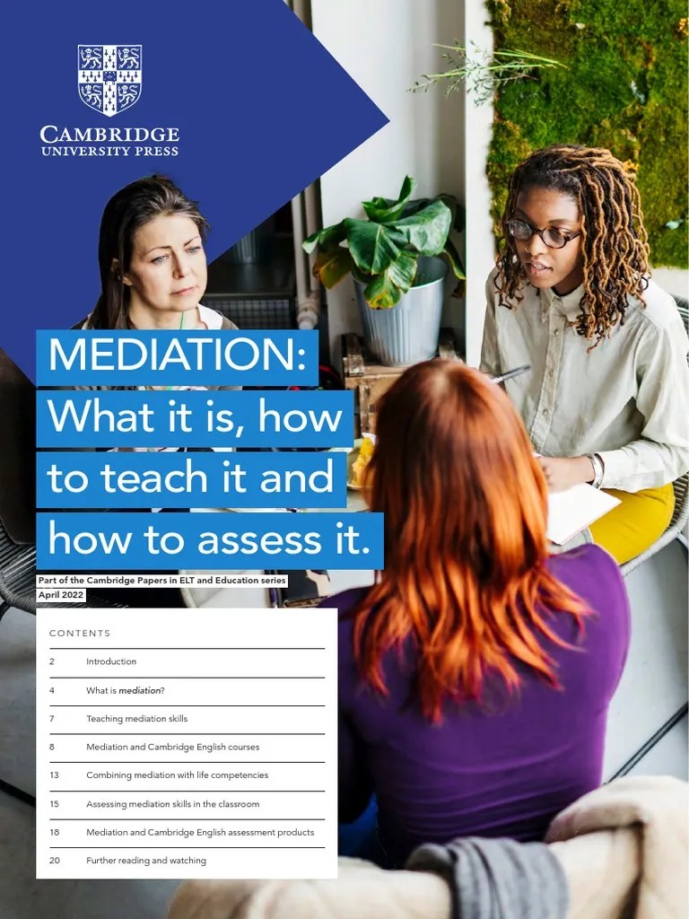 Mediation What It Is How To Teach It And How To Assess It | Download Free PDF | Teaching Method ...