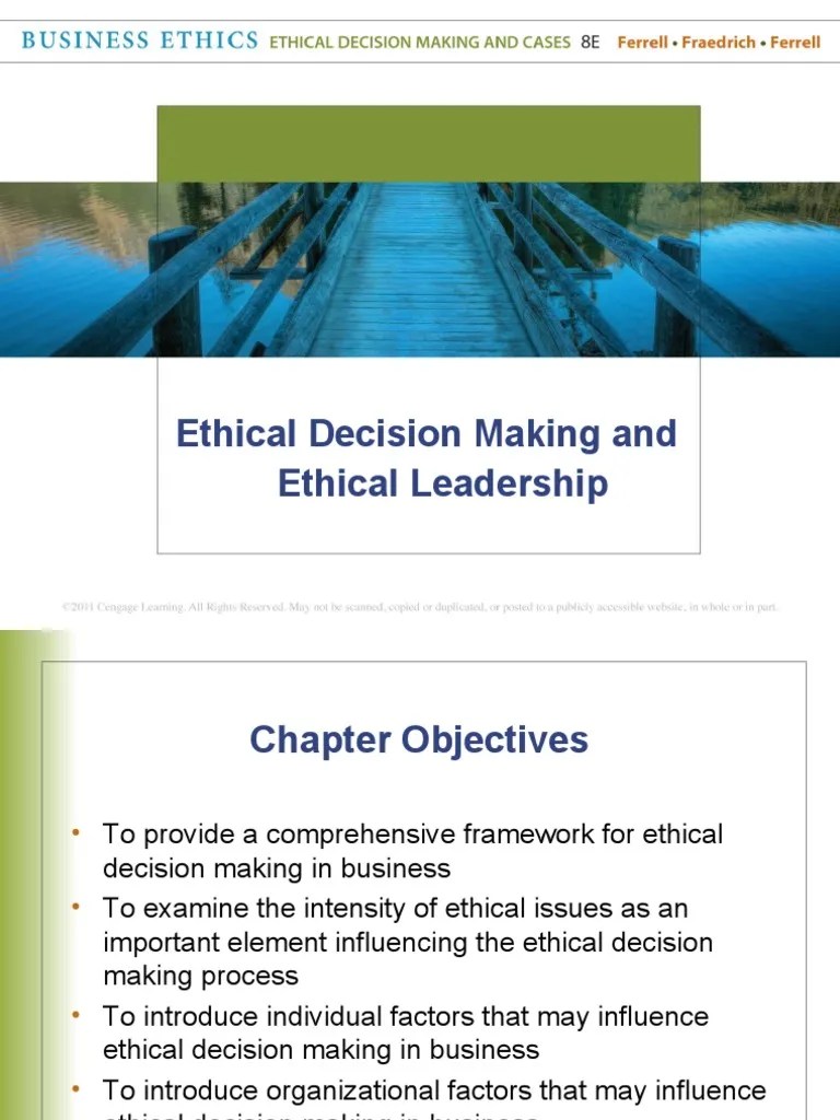 Ethical Decision Making And Leadership | PDF | Leadership | Decision Making