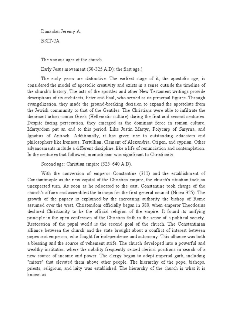 Church History | PDF | Catholic Church | Protestantism