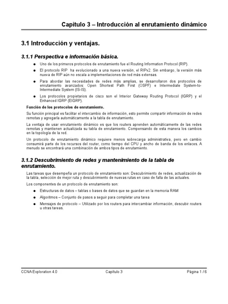 CCNA 4.0-Módulo 2, Capitulo 3 | PDF | Enrutador (Computación ...
