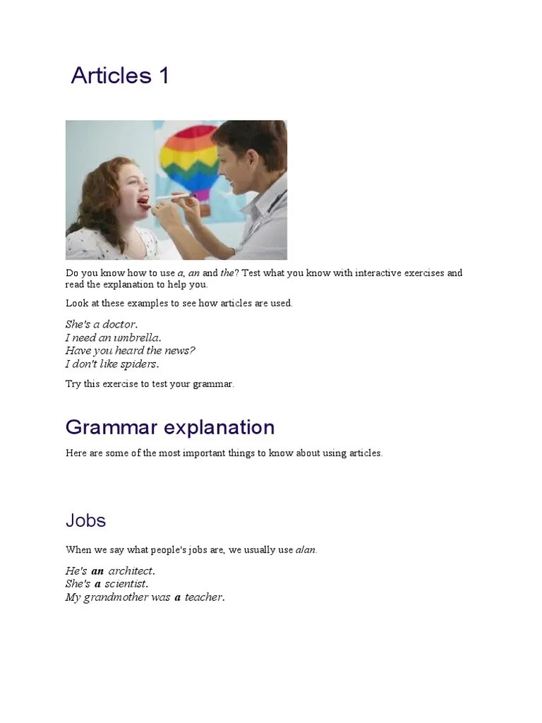 Articles A, An, The | PDF