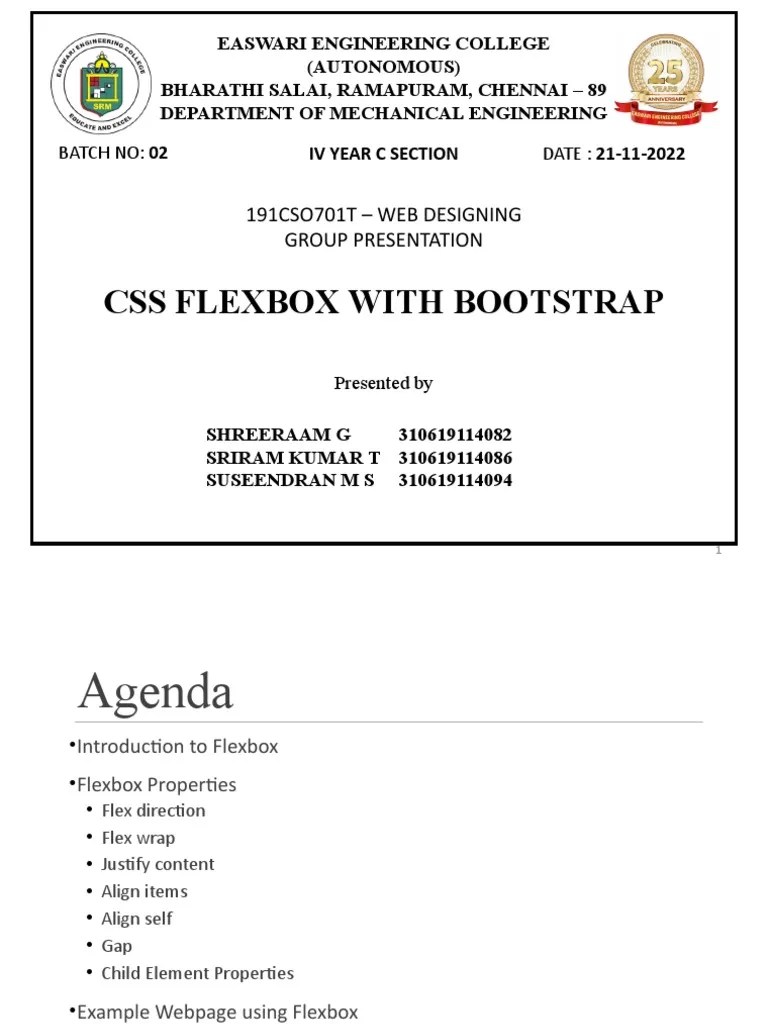 CSS Flexbox With Bootstrap | PDF | Bootstrap (Front End Framework ...