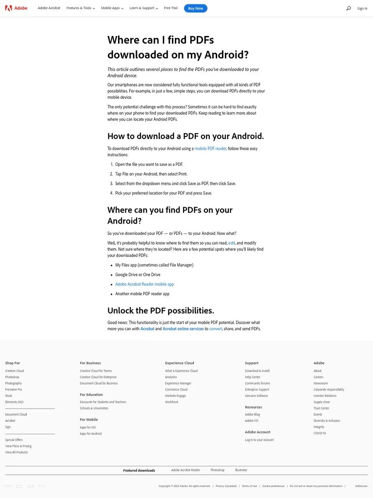 Where To Find PDFs On Android | PDF | Android (Operating System ...