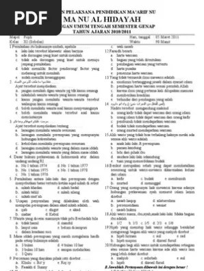 50 contoh soal dan kunci jawaban uambn fiqih ma 7. Soal Mid Semester Fiqih Kelas Xi Pdf