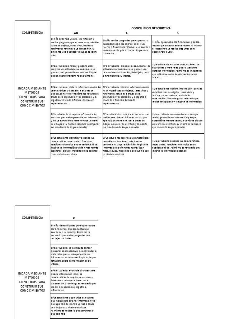 5 AÑOS DESCRIPTIVAS FINAL WWW - YOUTEACHER.NET - XLSX - CIENCIA | PDF ...
