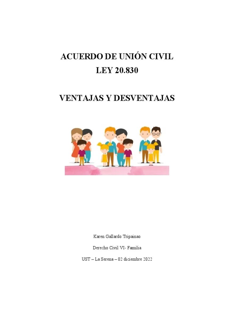 ACUERDO DE UNIÓN CIVIL - Final | PDF | Matrimonio | Parentesco